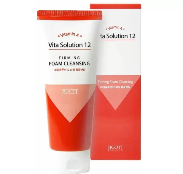 Jigott Vita Solution 12 Firming Foam Cleansing Stangrinamasis Veido Prausiklis 180ml