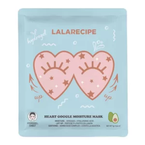 La La Recipe Heart Goggle Moisture Mask drekinamoji lakstine veido kauke 7g