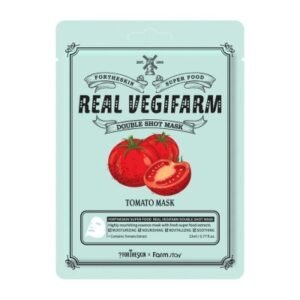 FORTHESKIN Super Food Real Vegifarm Double Shot Mask Tomato Lakštinė Veido Kaukė su Pomidorų Ekstraktu, 23 ml