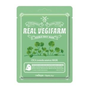FORTHESKIN Super Food Real Vegifarm Double Shot Mask Cica Lakštinė Veido Kaukė su Azijine Centele, 23 ml
