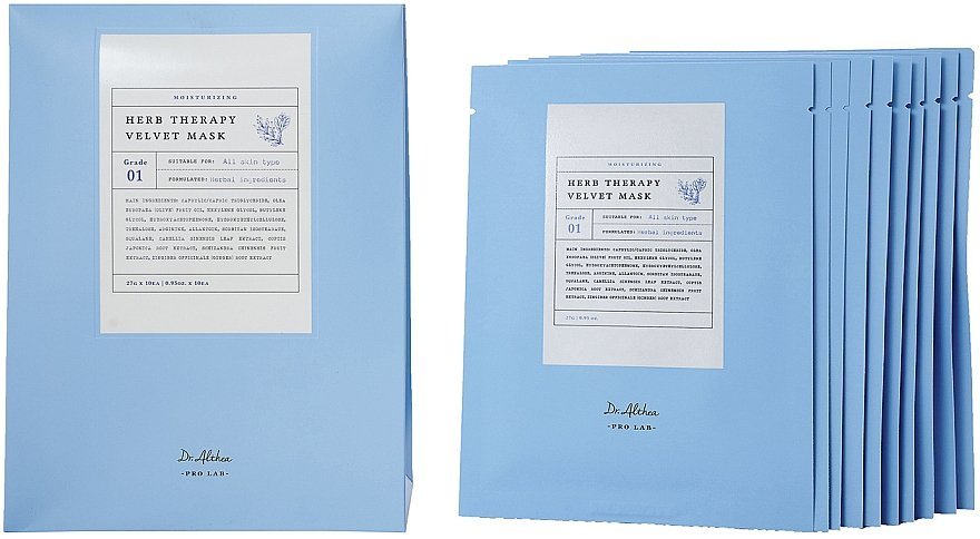 Dr.Althea Herb Therapy Velvet Raminanti Žolelių Veido Kaukė 27g, 10 vnt. - Image 2