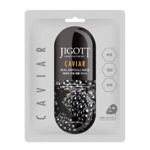 Jigott Caviar Real Ampoule Veido Kaukė su Ikrais, 27 ml