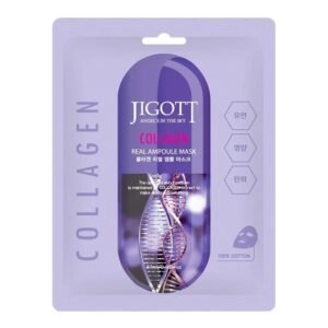 Jigott Collagen Real Ampoule Veido Kaukė su Kolagenu, 27 ml